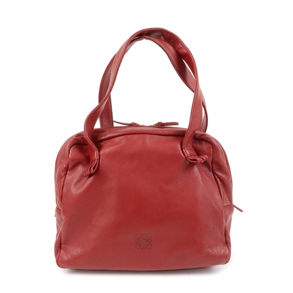 Loewe Anagram Nappa Leather Handbag Red